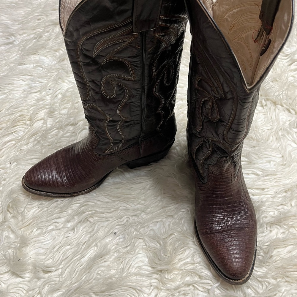 Mex Vaquero Women’s Alligator Brown Leather Cowboy Boots